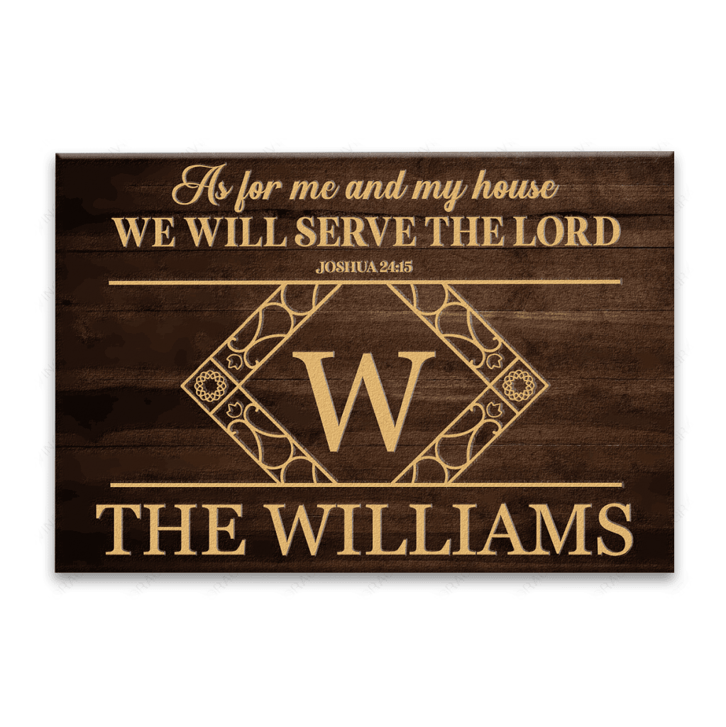 Luvingrace L150 Vintage Monogram Collection As For My House Personalized Doormat
