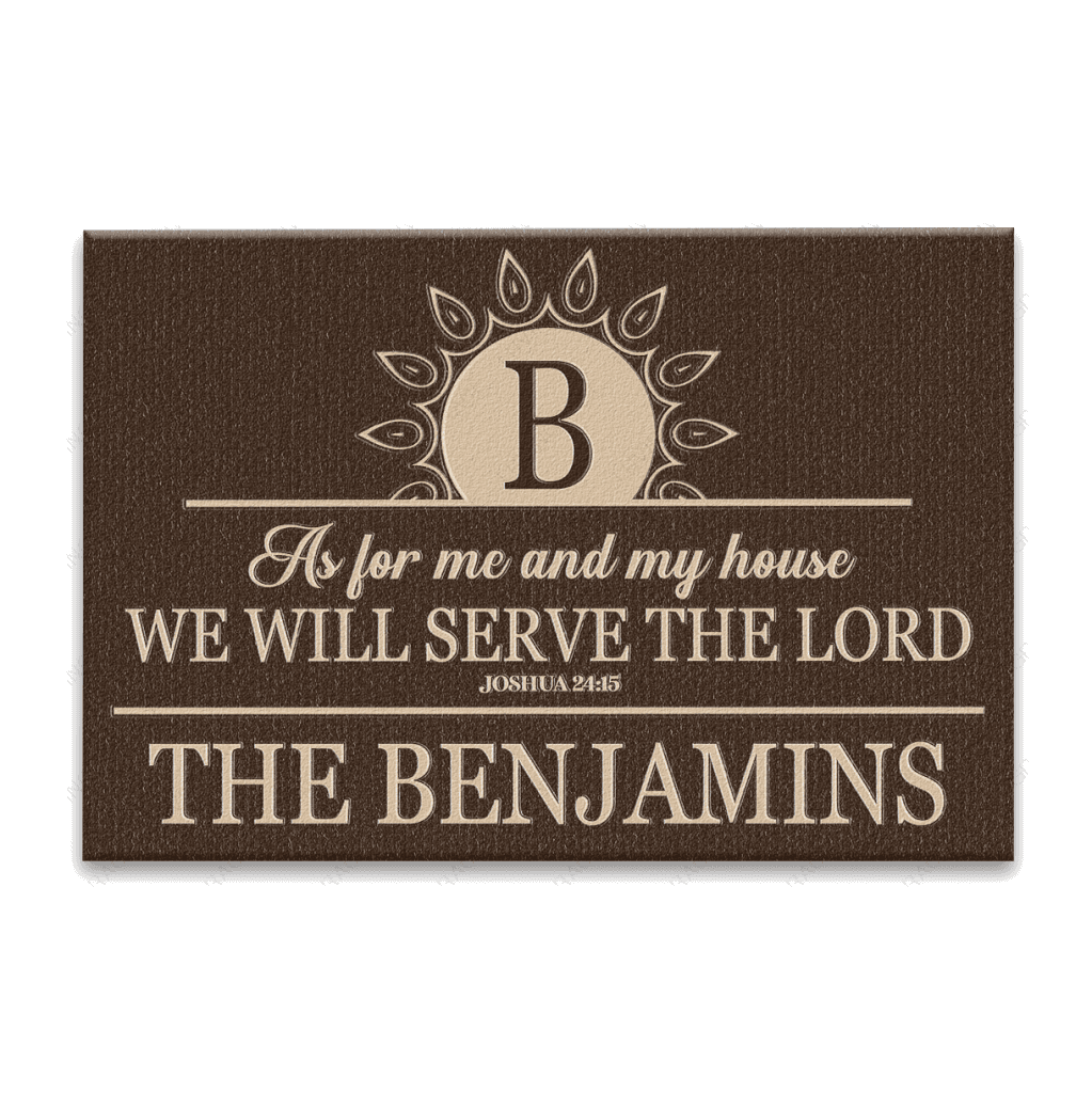 Luvingrace L152 Vintage Monogram Collection As For My House Personalized Doormat