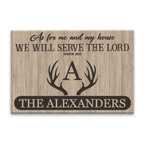 Luvingrace L155 Deer Antlers As For My House Personalized Doormat