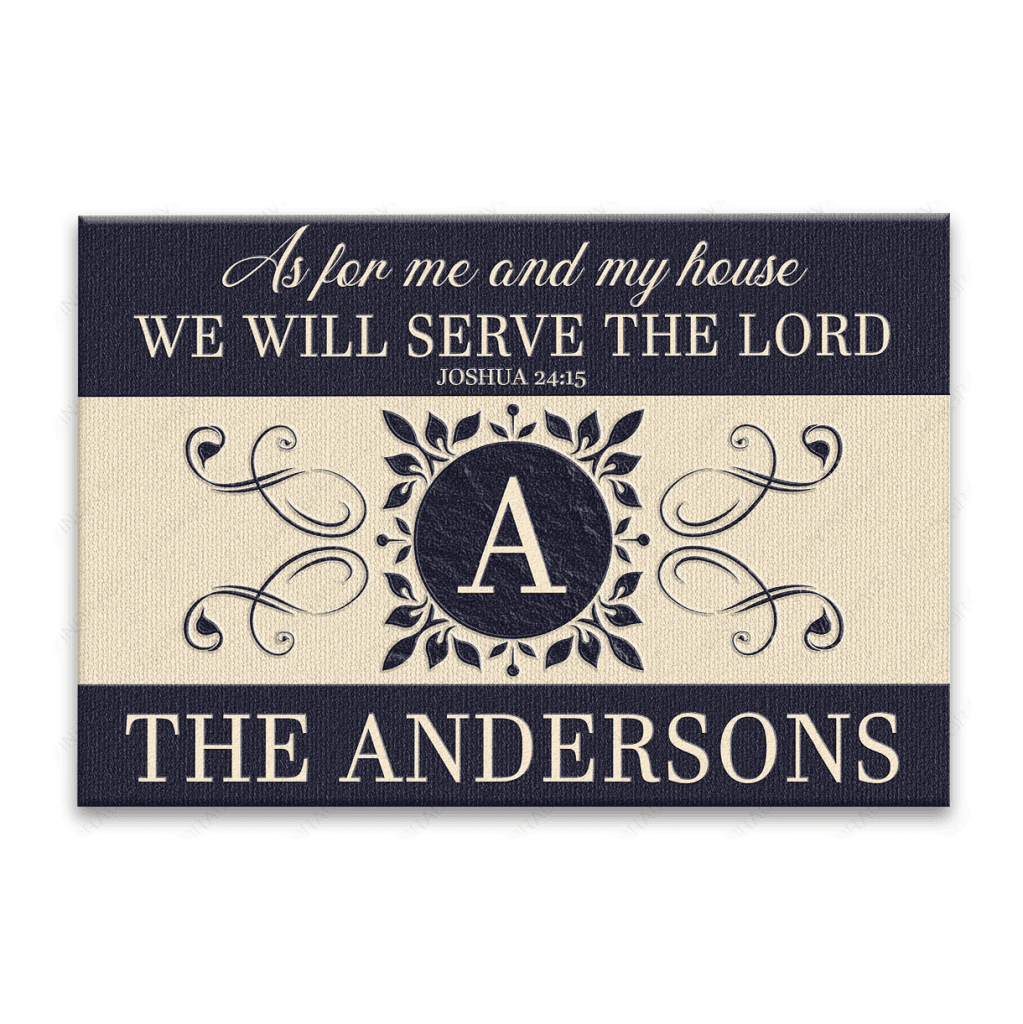 Luvingrace L162 Vintage Monogram Collection As For My House Personalized Doormat