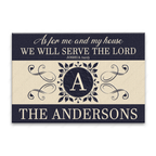 Luvingrace L162 Vintage Monogram Collection As For My House Personalized Doormat