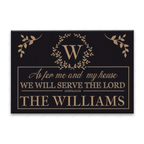 Luvingrace L165 Vintage Monogram Collection As For My House Personalized Doormat
