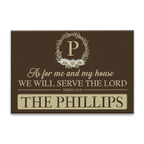 Luvingrace L167 Floral Monogram Collection As For My House Personalized Doormat