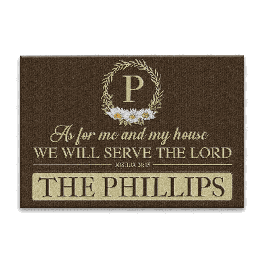 Luvingrace L167 Floral Monogram Collection As For My House Personalized Doormat