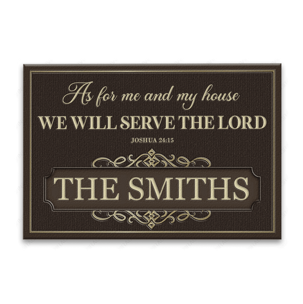 Luvingrace L170 Vintage Monogram Collection As For My House Personalized Doormat