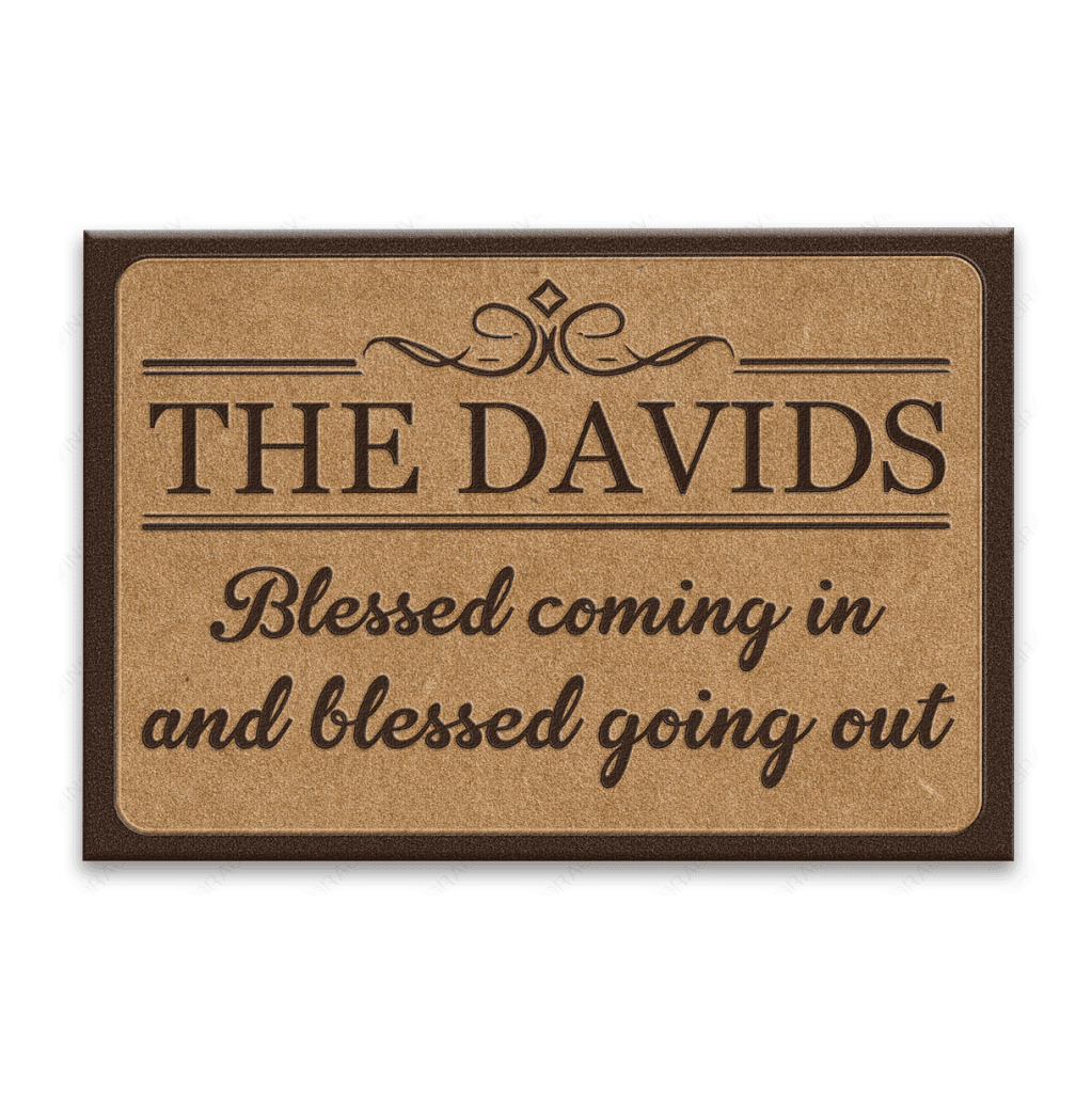 Luvingrace L172 Vintage Monogram Collection As For My House Personalized Doormat