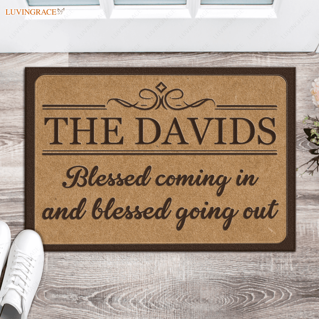 Luvingrace L172 Vintage Monogram Collection As For My House Personalized Doormat