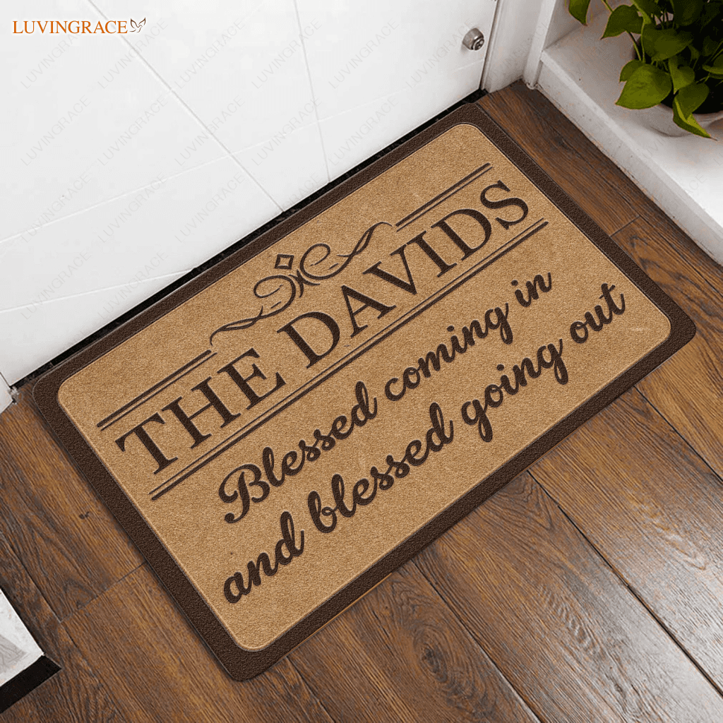Luvingrace L172 Vintage Monogram Collection As For My House Personalized Doormat