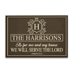 Luvingrace L174 Vintage Monogram Collection As For My House Personalized Doormat