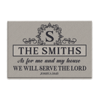 Luvingrace L175 Vintage Monogram Collection As For My House Personalized Doormat