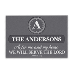 Luvingrace L176 Vintage Monogram Collection As For My House Personalized Doormat