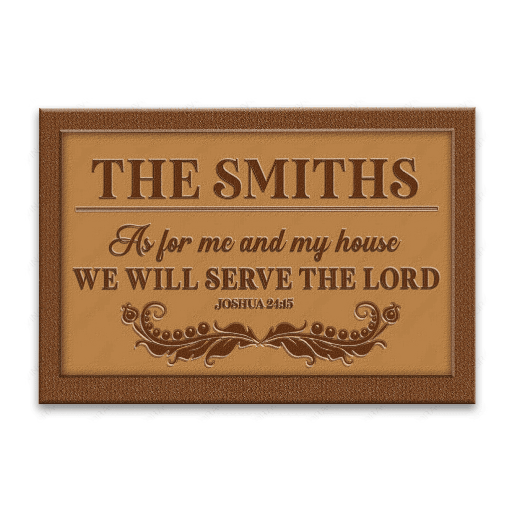 Luvingrace L178 Vintage Monogram Collection As For My House Personalized Doormat