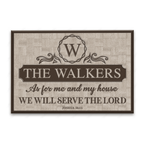Luvingrace L181 Vintage Monogram Collection As For My House Personalized Doormat