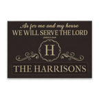 Luvingrace L182 Vintage Monogram Collection As For My House Personalized Doormat