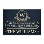 Printfamily L187 Vintage Monogram Collection As For My House Personalized Doormat