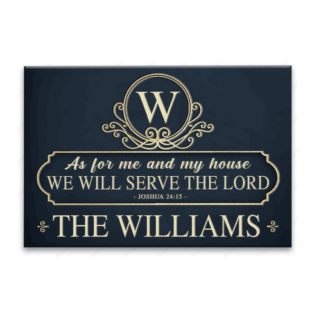 Luvingrace L187 Vintage Monogram Collection As For My House Personalized Doormat