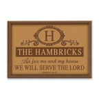 Printfamily L188 Vintage Monogram Collection As For My House Personalized Doormat
