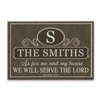 Printfamily L189 Royal Monogram Collection As For My House Personalized Doormat