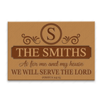Printfamily L190 Vintage Monogram Collection As For My House Personalized Doormat