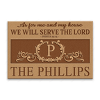 Printfamily L192 Vintage Monogram Collection As For My House Personalized Doormat