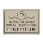 Printfamily L194 Floral Monogram Collection As For My House Personalized Doormat