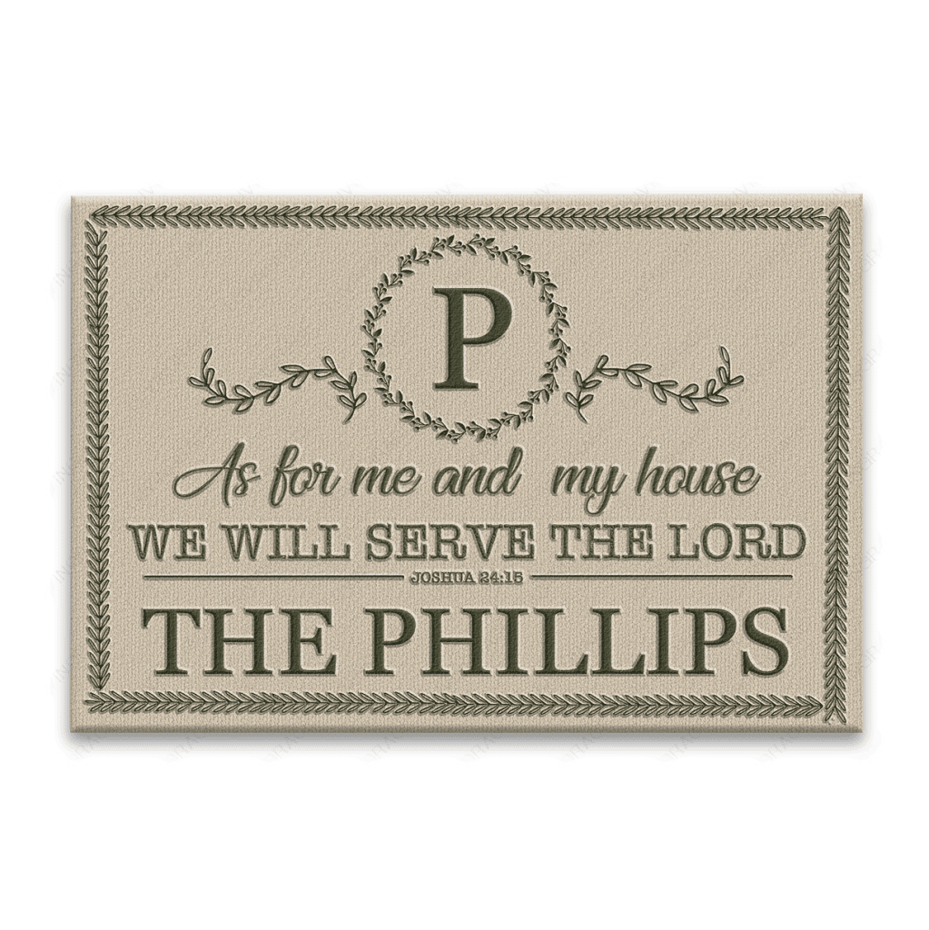 Luvingrace L194 Floral Monogram Collection As For My House Personalized Doormat