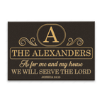 Printfamily L197 Vintage Monogram Collection As For My House Personalized Doormat