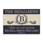 Printfamily L198 Vintage Monogram Collection As For My House Personalized Doormat