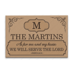 Printfamily L199 Vintage Monogram Collection As For My House Personalized Doormat