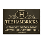 Printfamily L200 Vintage Monogram Collection As For My House Personalized Doormat