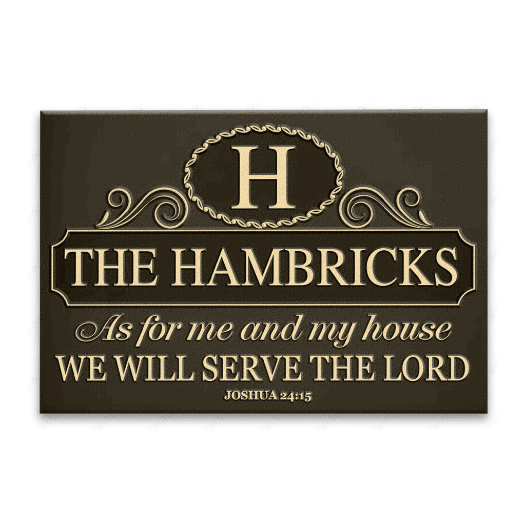 Luvingrace L200 Vintage Monogram Collection As For My House Personalized Doormat