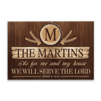 Printfamily L205 Vintage Wood Monogram Collection As For My House Personalized Doormat