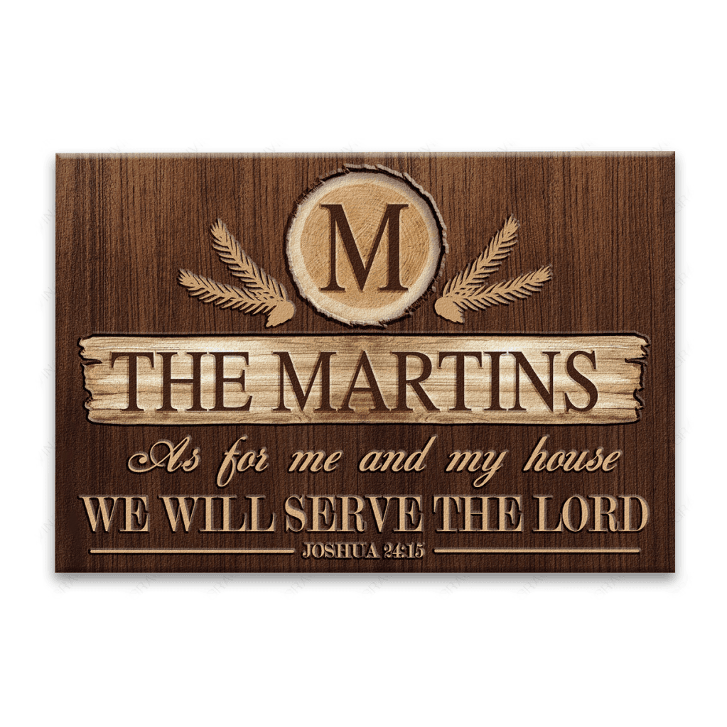 Luvingrace L205 Vintage Wood Monogram Collection As For My House Personalized Doormat