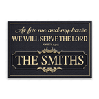 Printfamily L207 Vintage Monogram Collection As For My House Personalized Doormat