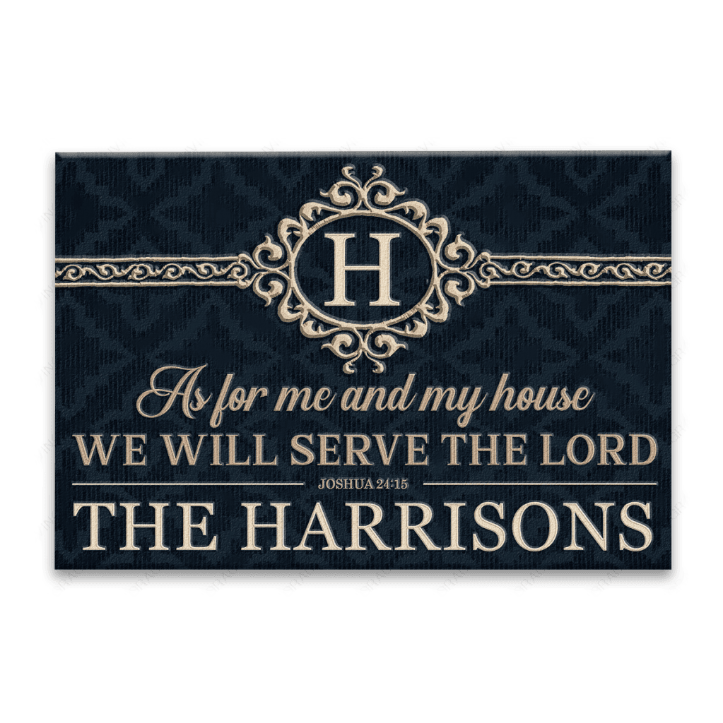Luvingrace L211 Elegant Vintage Monogram Collection As For My House Personalized Doormat