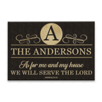Printfamily L212 Elegant Vintage Monogram Collection As For My House Personalized Doormat