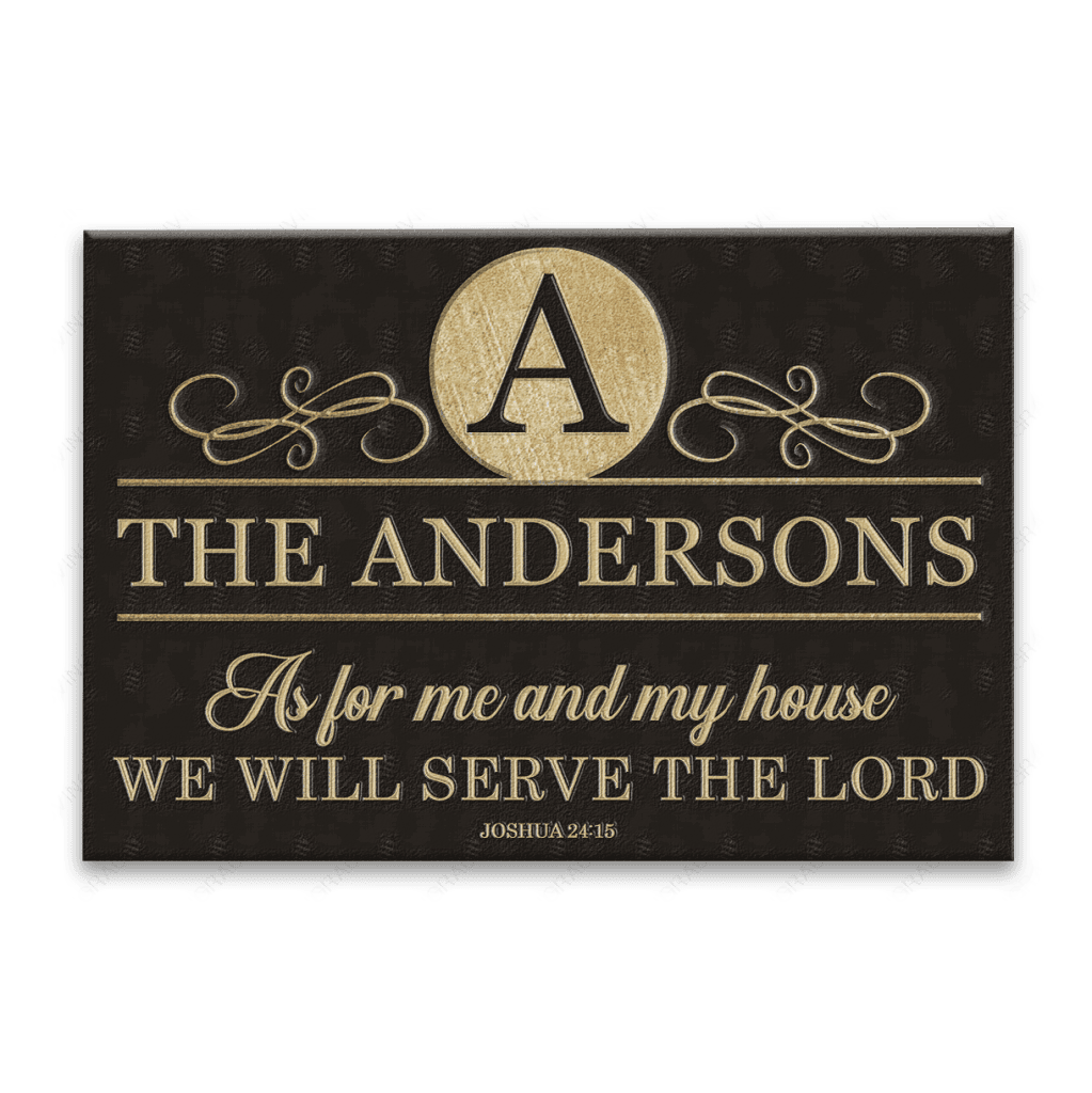 Luvingrace L212 Elegant Vintage Monogram Collection As For My House Personalized Doormat