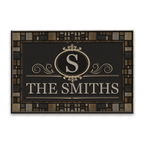 Luvingrace L214 Elegant Vintage Monogram Collection Family Name Personalized Doormat