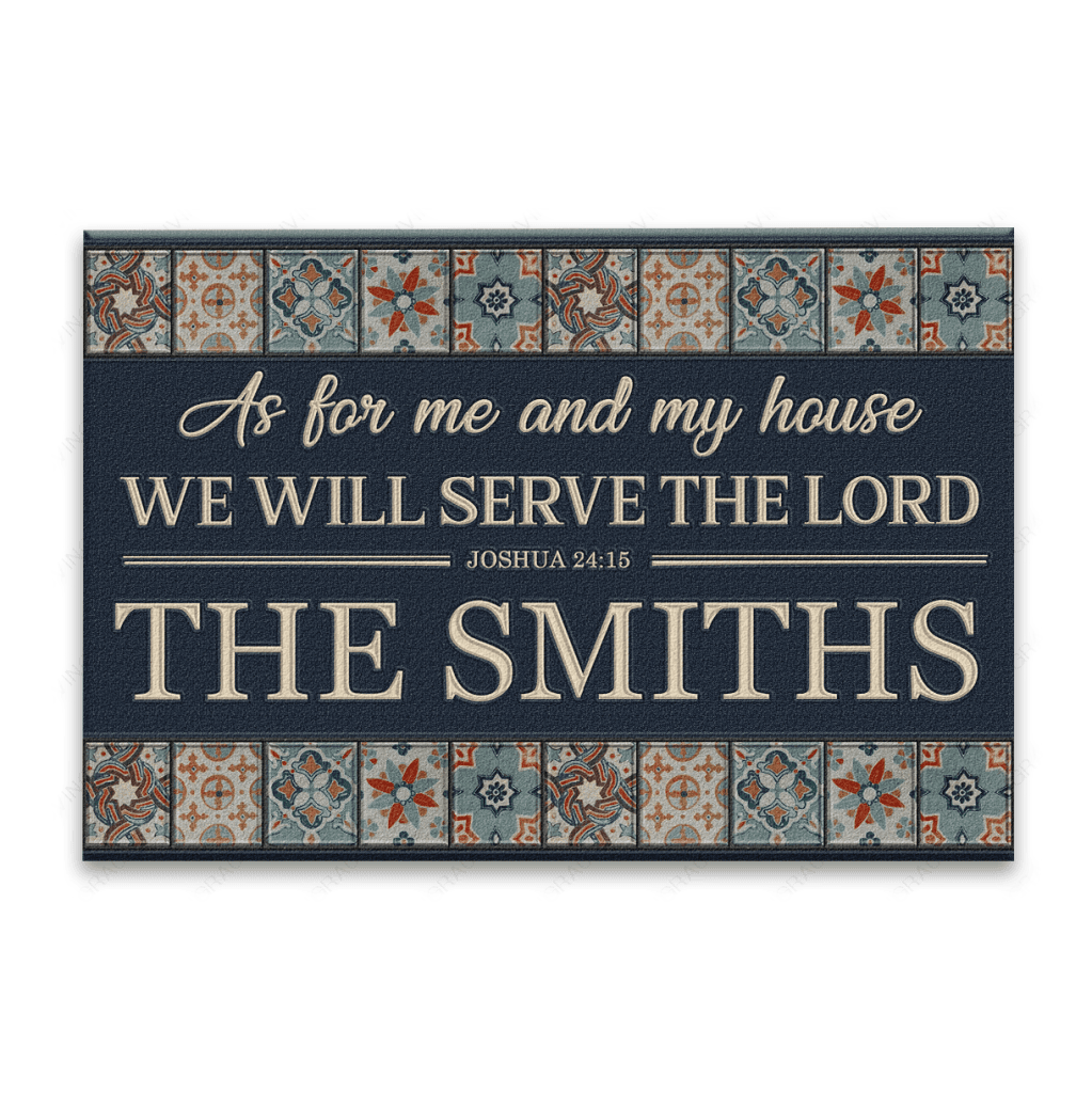 Luvingrace L217 Elegant Vintage Monogram Collection As For My House Personalized Doormat