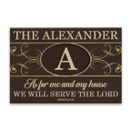 Printfamily L219 Luxury Vintage Monogram Collection As For My House Personalized Doormat