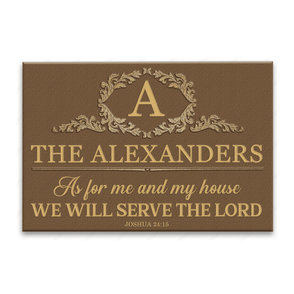 Luvingrace L221 Elegant Vintage Monogram Collection As For My House Personalized Doormat