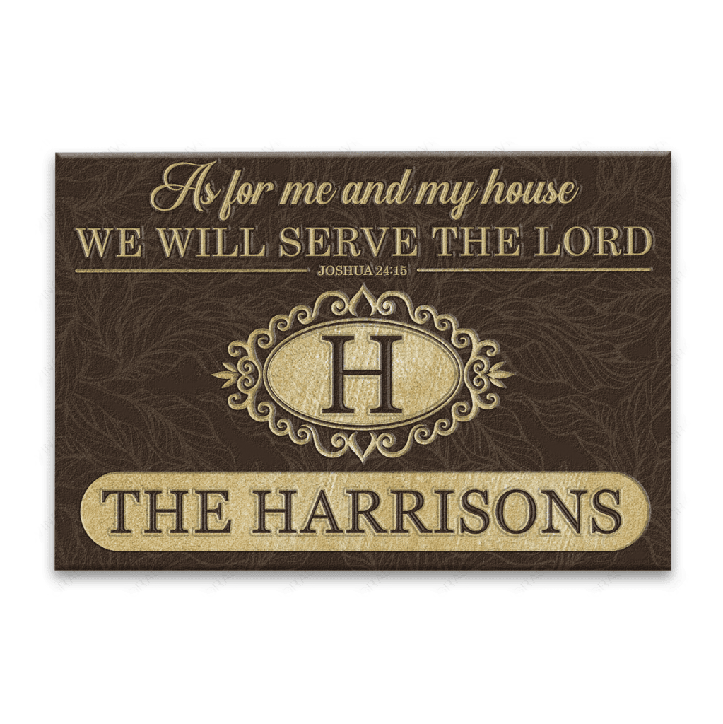 Luvingrace L222 Elegant Vintage Monogram Collection As For My House Personalized Doormat