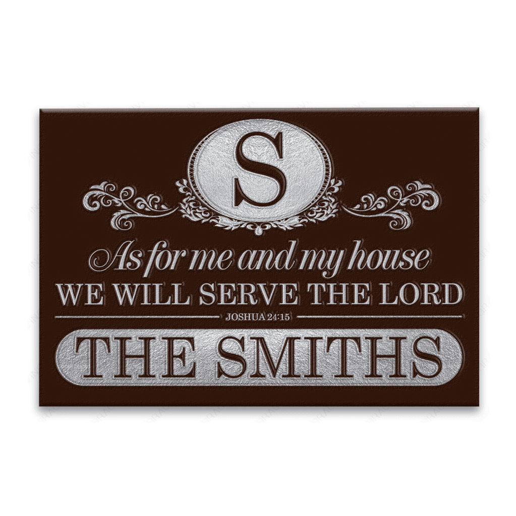 Luvingrace L223 Elegant Vintage Monogram Collection As For My House Personalized Doormat