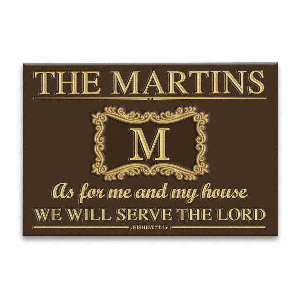 Luvingrace L225 Elegant Vintage Monogram Collection As For My House Personalized Doormat
