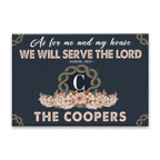 Luvingrace L23 Monogram Collection As For My House Personalized Doormat