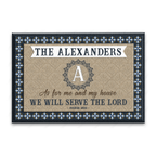 Printfamily L24 Monogram Collection As For My House Personalized Doormat
