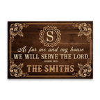 Luvingrace L25 Monogram Collection As For My House Personalized Doormat