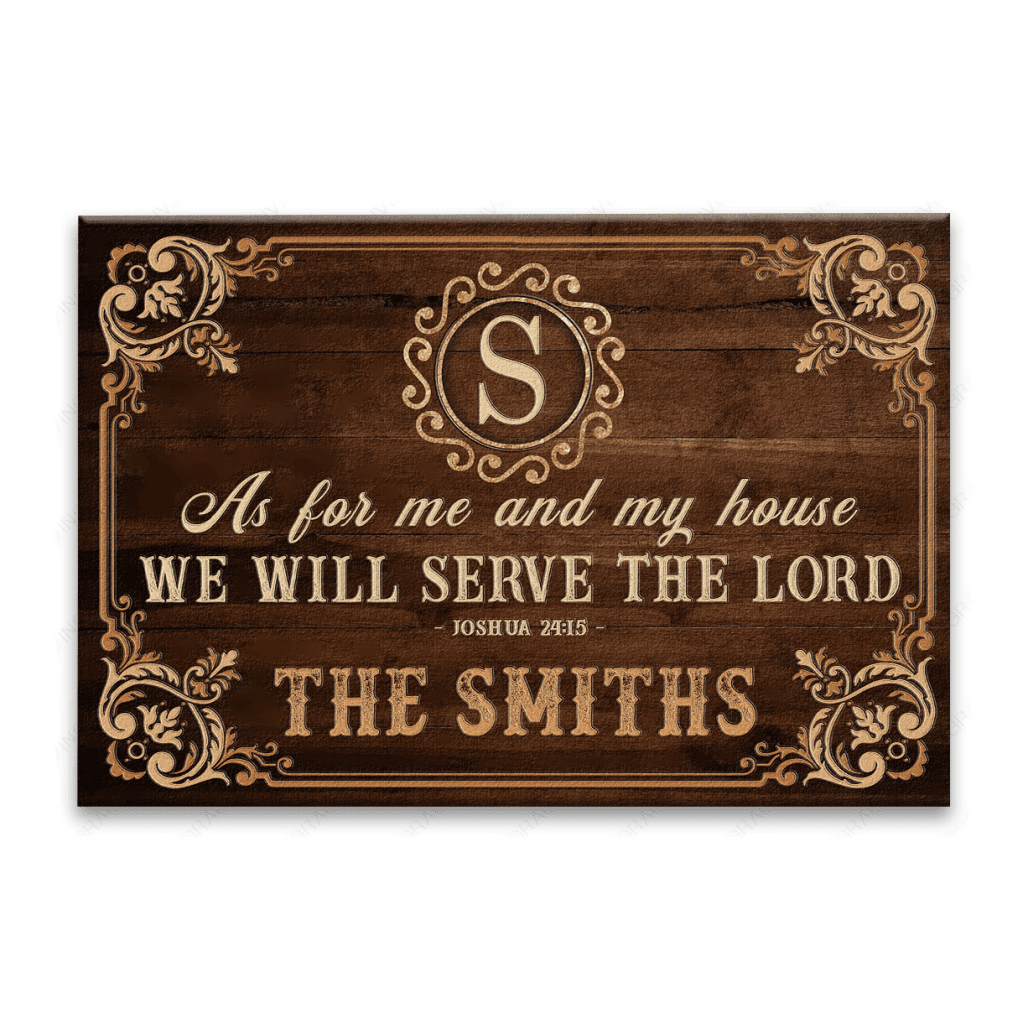 Luvingrace L25 Monogram Collection As For My House Personalized Doormat
