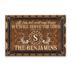 Printfamily L26 Monogram Collection As For My House Personalized Doormat