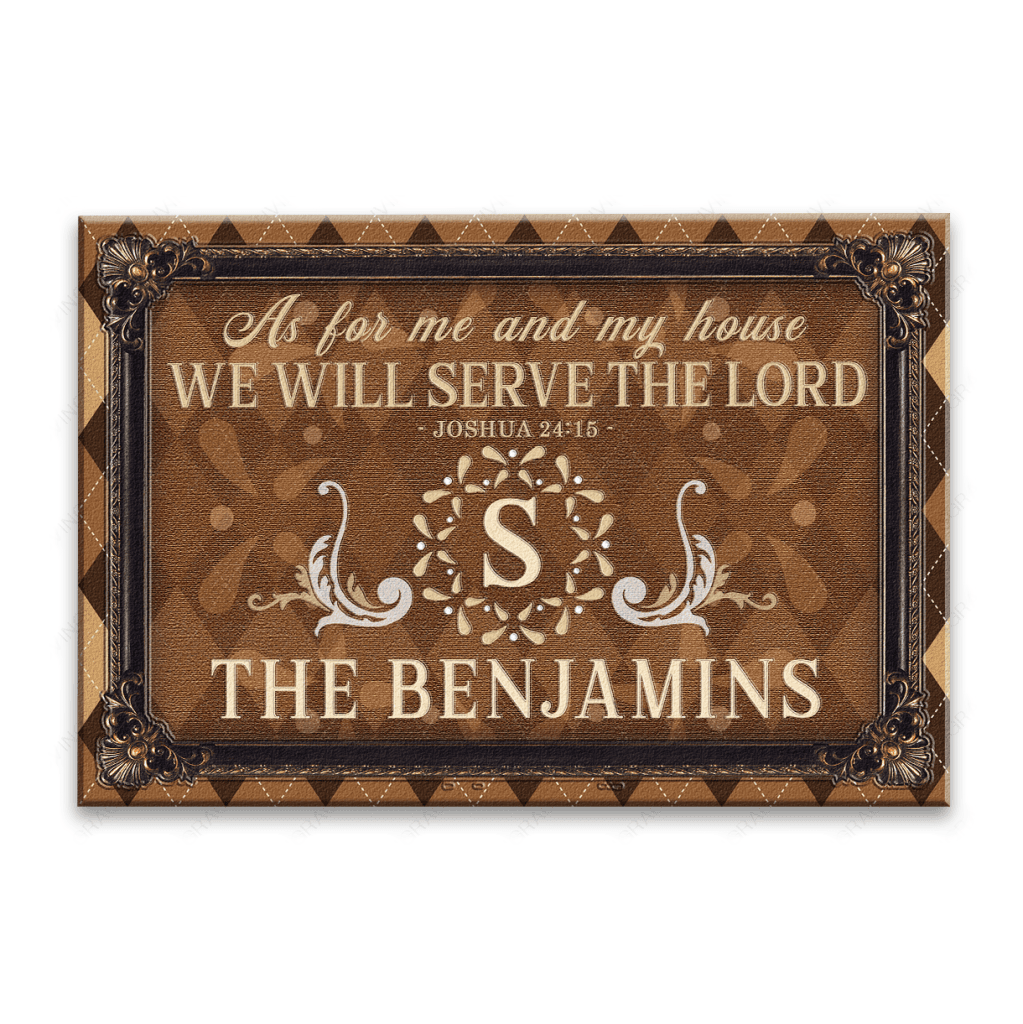 Luvingrace L26 Monogram Collection As For My House Personalized Doormat
